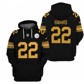 Pittsburgh Steelers #22 Najee Harris Black 2021 Pullover Hoodie