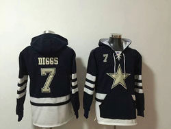 Dallas Cowboys #7 Trevon Diggs Dark Blue One Front Pocket Pullover Hoodie Jersey