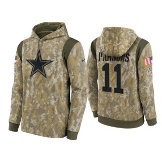 Dallas Cowboys #11 Micah Parsons Camo 2021 Salute To Service Therma Performance Pullover Hoodie