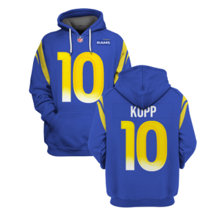 Los Angeles Rams #10 Cooper Kupp 2021 Royal Pullover Hoodie