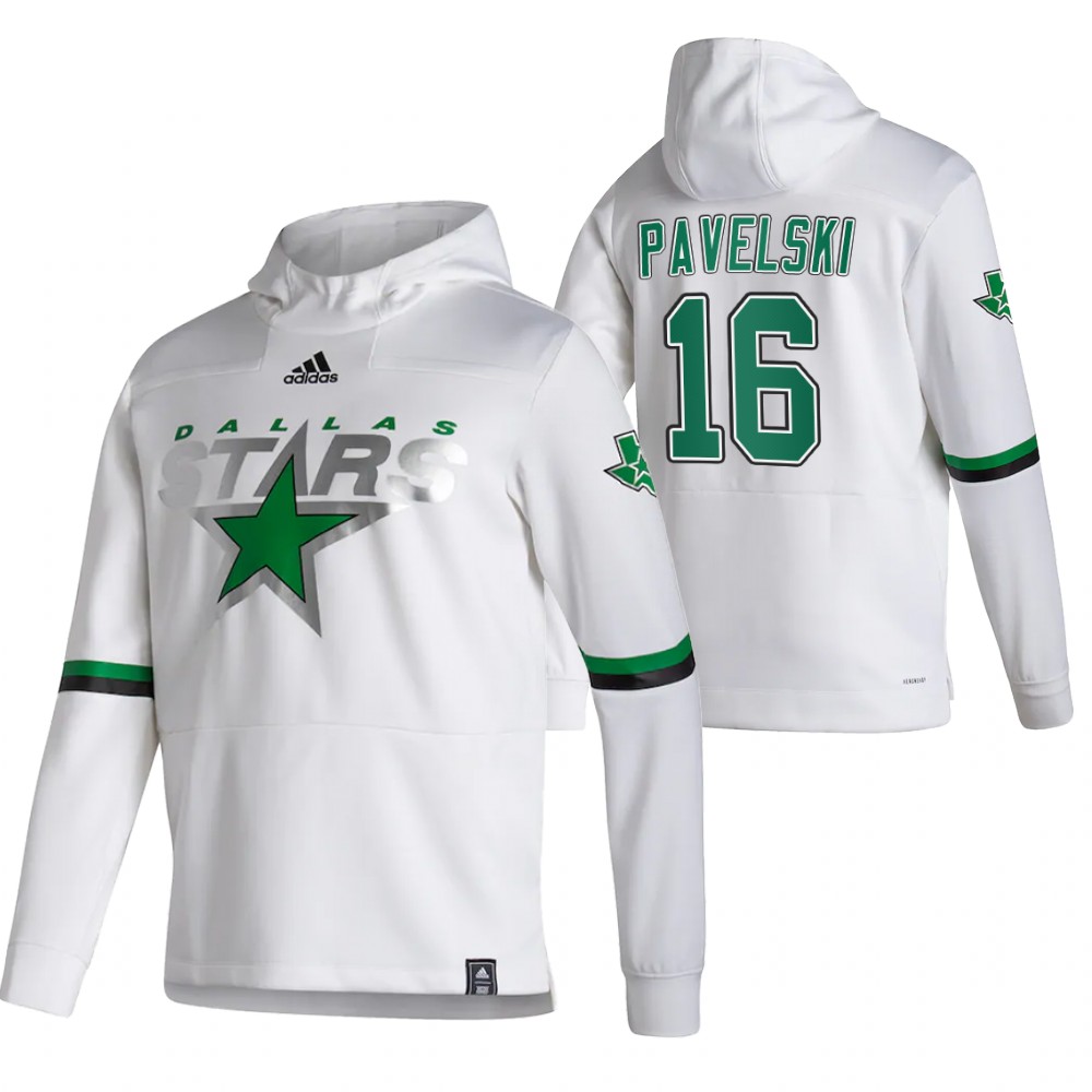 Dallas Stars #16 Joe Pavelski Adidas Reverse Retro Pullover Hoodie White