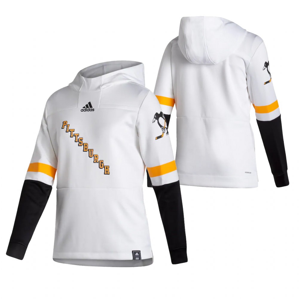 Pittsburgh Penguins Blank Adidas Reverse Retro Pullover Hoodie White