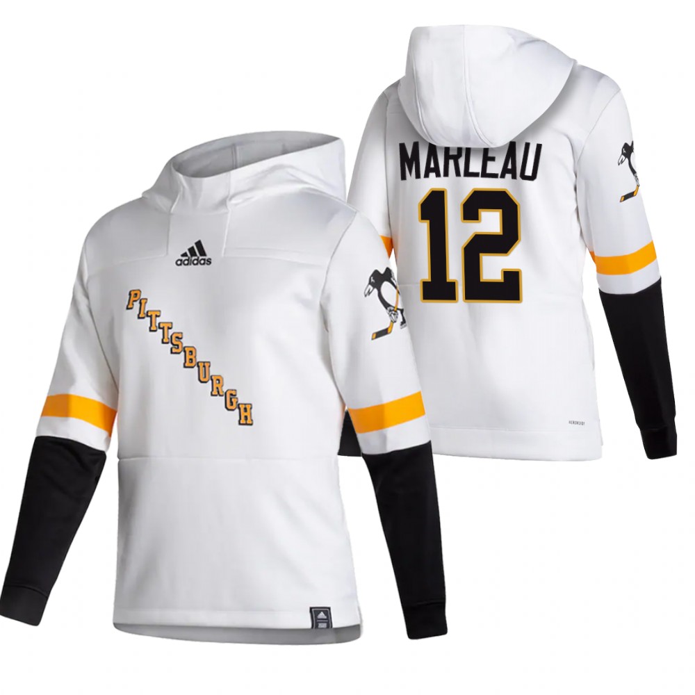 Pittsburgh Penguins #12 Patrick Marleau Adidas Reverse Retro Pullover Hoodie White