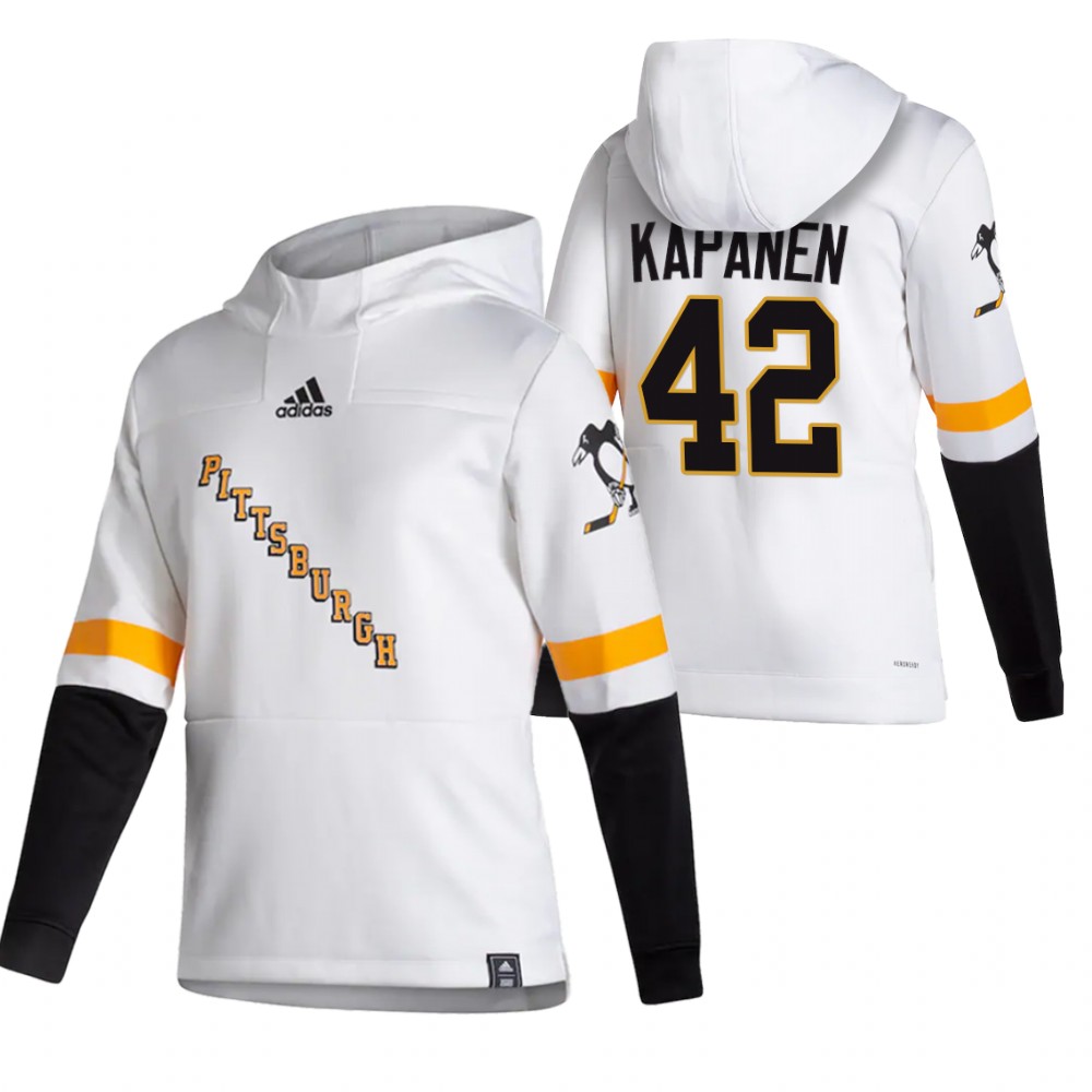 Pittsburgh Penguins #42 Kasperi Kapanen Adidas Reverse Retro Pullover Hoodie White