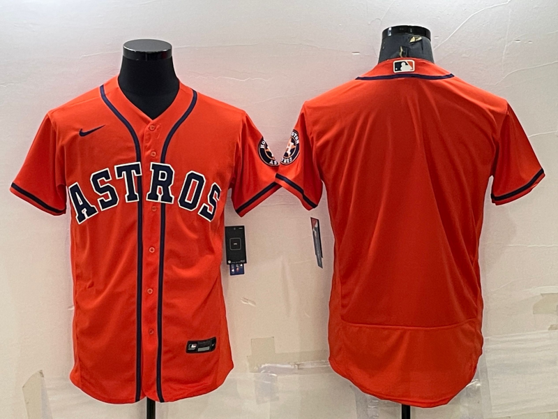 Houston Astros Blank Orange Stitched MLB Flex Base Nike Jersey