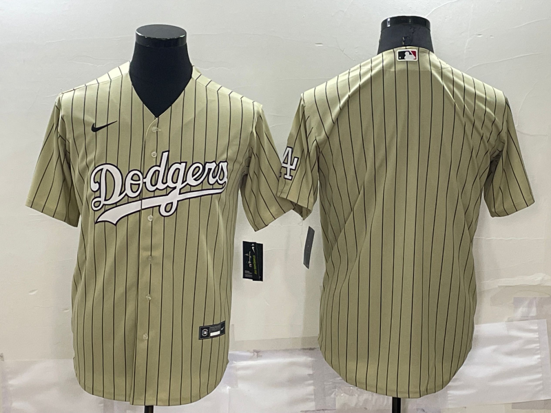 Los Angeles Dodgers Blank Cream Pinstripe Stitched MLB Cool Base Nike Jersey