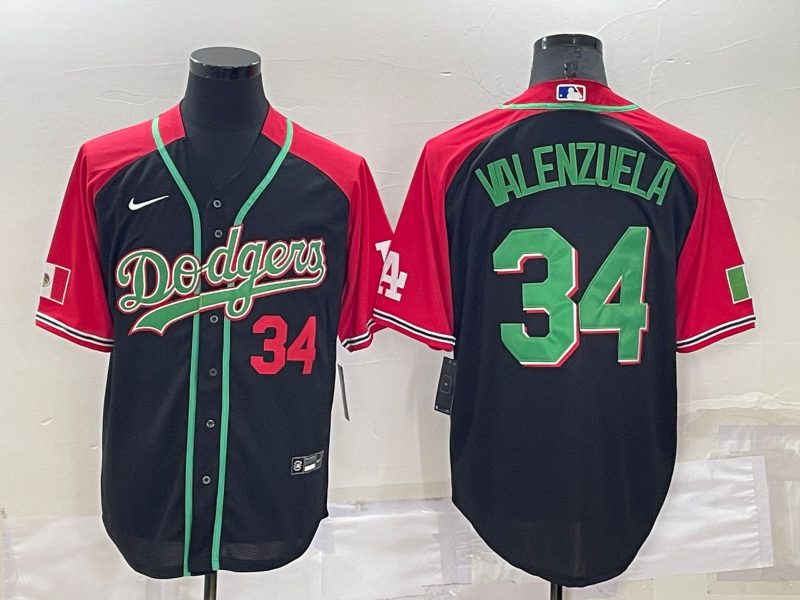 Los Angeles Dodgers #34 Fernando Valenzuela Black Mexican Heritage Culture Night Nike Jersey