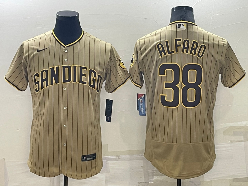 San Diego Padres #38 Jorge Alfaro Grey Stitched MLB Flex Base Nike Jersey