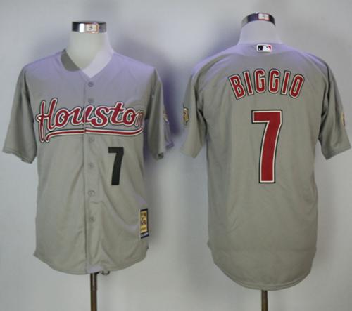 Astros #7 Craig Biggio Grey 2006 Turn Back The Clock Stitched MLB Jersey