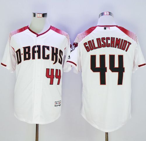 Diamondbacks #44 Paul Goldschmidt White/Brick New Cool Base Stitched MLB Jersey