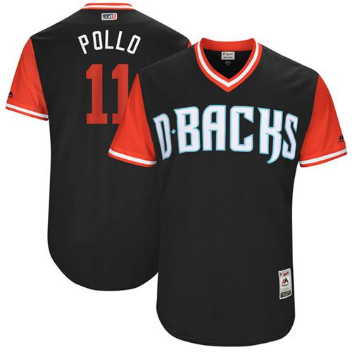 Diamondbacks #11 A. J. Pollock Black "Pollo" Players Weekend Authentic Stitched MLB Jersey