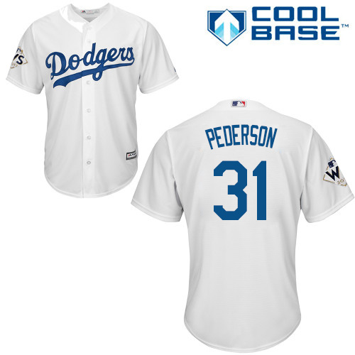 Dodgers #31 Joc Pederson White New Cool Base 2017 World Series Bound Stitched MLB Jersey