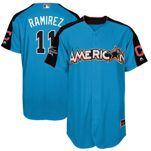 Indians #11 Jose Ramirez Blue 2017 All-Star American League Stitched MLB Jersey