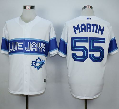 Blue Jays #55 Russell Martin White Exclusive New Cool Base Stitched MLB Jersey