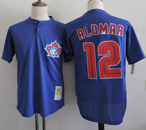 Mitchell And Ness 1997 Blue Jays #12 Roberto Alomar Blue Throwback Stitched MLB Jersey