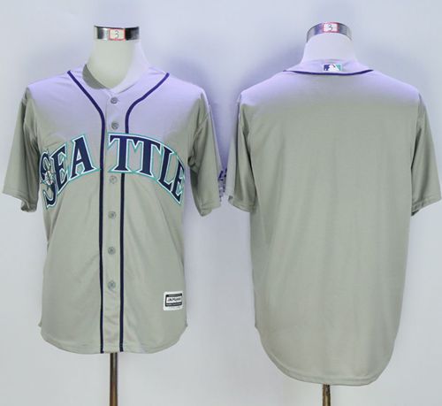 Mariners Blank Grey New Cool Base Stitched MLB Jersey