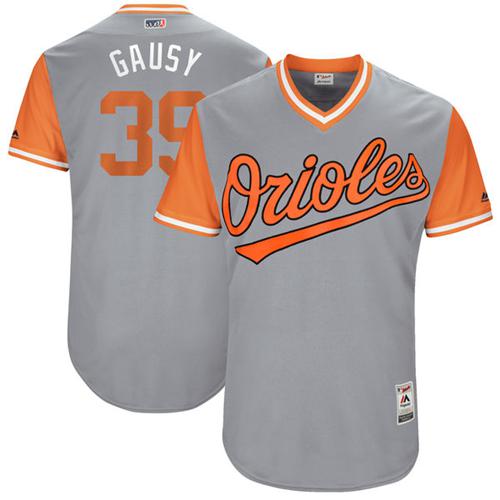 Orioles #39 Kevin Gausman Gray "Gausy" Players Weekend Authentic Stitched MLB Jersey