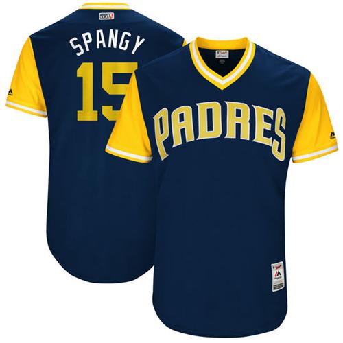 Padres #15 Cory Spangenberg Navy "Spangy" Players Weekend Authentic Stitched MLB Jersey