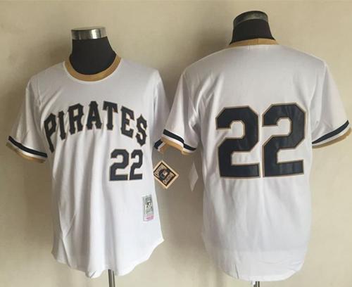 Mitchell And Ness 1971 Pirates #22 Andrew McCutchen White Throwback Stitched MLB Jersey