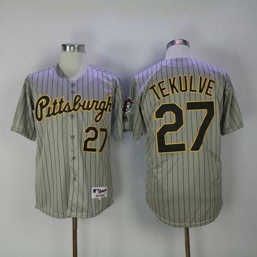 Pirates #27 Kent Tekulve Grey Strip 1997 Turn Back The Clock Stitched MLB Jersey