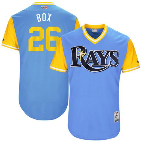 Rays #26 Brad Boxberger Light Blue "Box" Players Weekend Authentic Stitched MLB Jersey