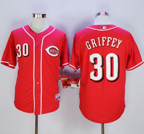 Reds #30 Ken Griffey Red Cool Base Stitched MLB Jersey