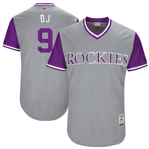 Rockies #9 DJ LeMahieu Gray "DJ" Players Weekend Authentic Stitched MLB Jersey