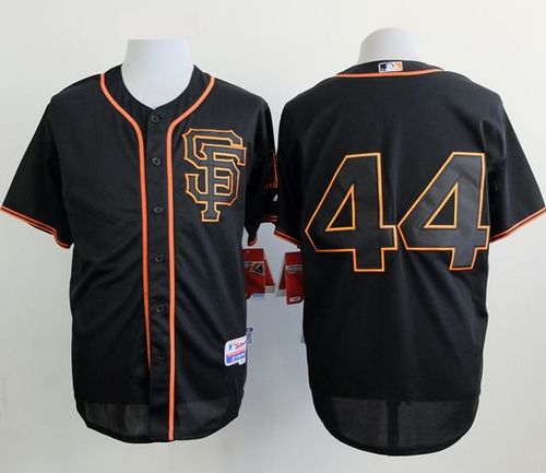 Giants #44 Willie McCovey Black Alternate Cool Base Stitched MLB Jersey