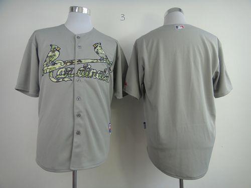 Cardinals Blank Grey USMC Cool Base Stitched MLB Jersey