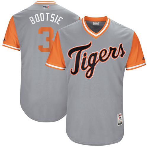 Tigers #3 Ian Kinsler Gray "Bootsie" Players Weekend Authentic Stitched MLB Jersey