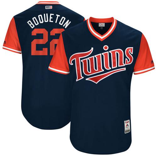 Twins #22 Miguel Sano Navy "Boqueton" Players Weekend Authentic Stitched MLB Jersey