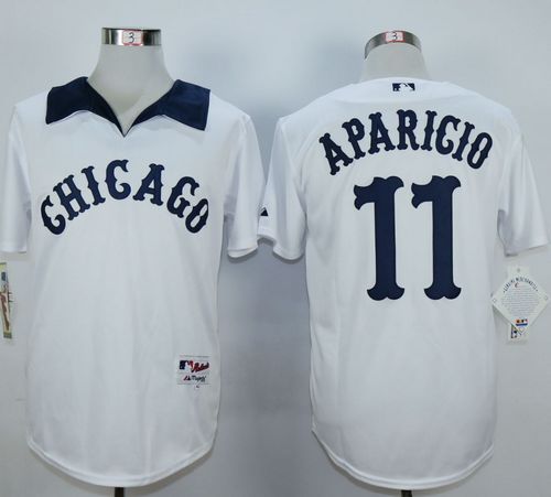 White Sox #11 Luis Aparicio White 1976 Turn Back The Clock Stitched MLB Jersey