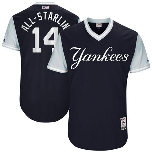 Yankees #14 Starlin Castro Navy "All-Starlin" Players Weekend Authentic Stitched MLB Jersey