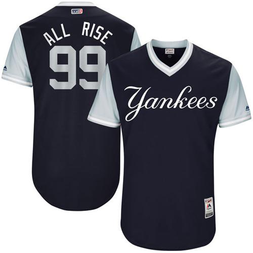 Yankees #99 Aaron Judge Navy "All Rise" Players Weekend Authentic Stitched MLB Jersey