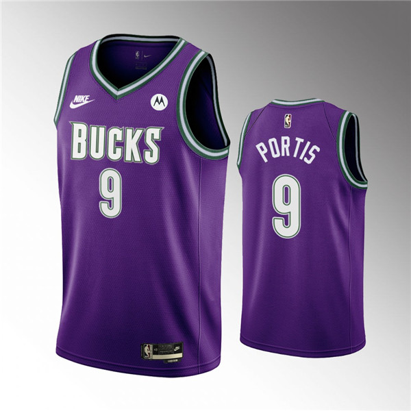 Milwaukee Bucks #9 Bobby Portis 2022-23 Purple Classic Edition Swingman Stitched Basketball Jersey