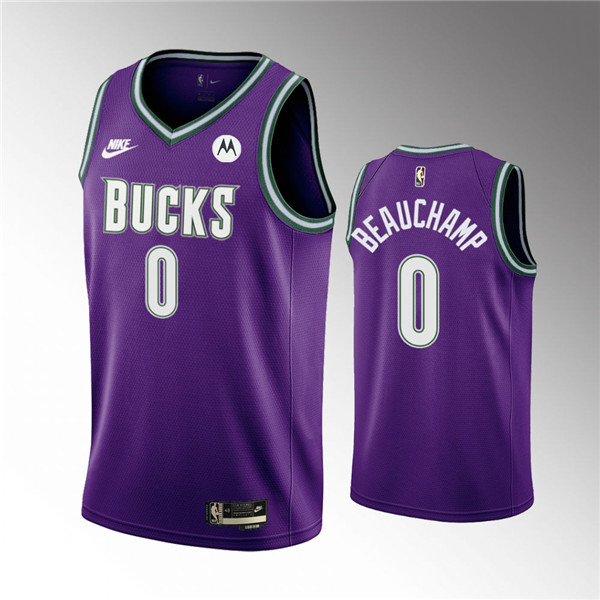 Milwaukee Bucks #0 MarJon Beauchamp 2022-23 Purple Classic Edition Swingman Stitched Basketball Jers