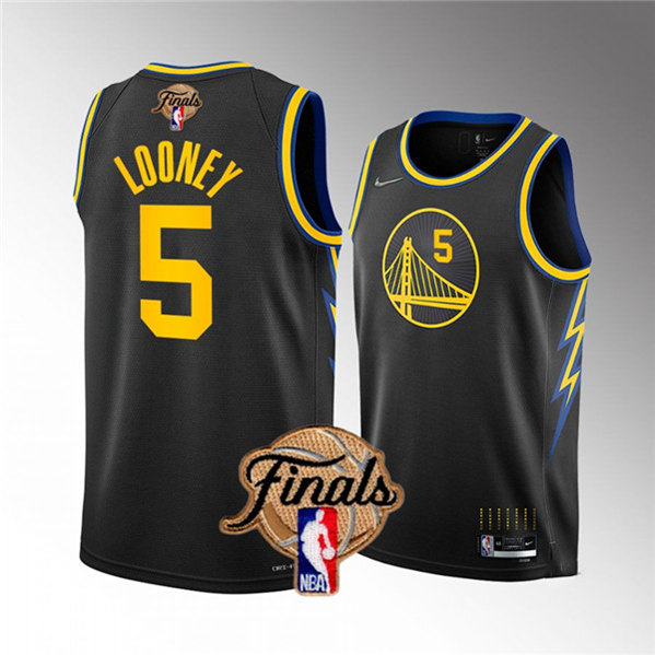 Golden State Warriors #5 Kevon Looney Black 2022 Finals Stitched Jersey