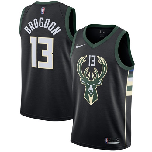 Nike Bucks #13 Malcolm Brogdon Black NBA Swingman Statement Edition Jersey