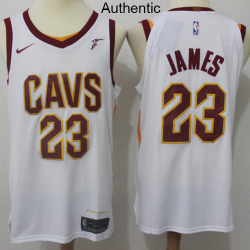 Nike Cavaliers #23 LeBron James White NBA Authentic Association Edition Jersey