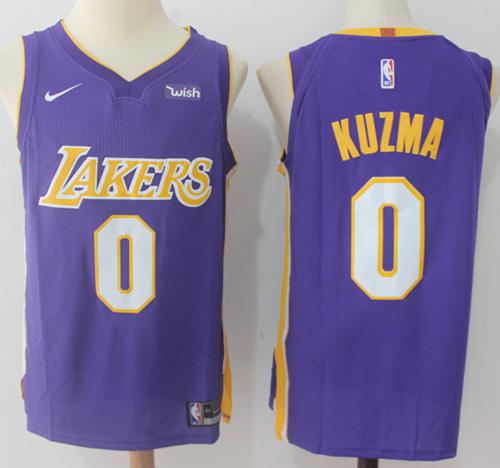 Nike Lakers #0 Kyle Kuzma Purple NBA Swingman Statement Edition Jersey