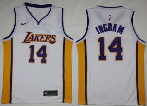 Nike Lakers #14 Brandon Ingram White NBA Swingman Association Edition Jersey