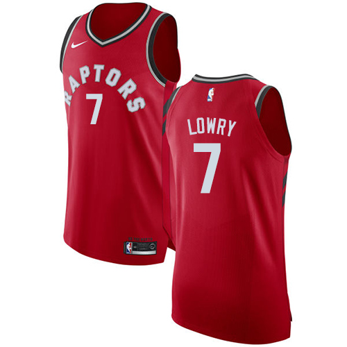 Nike Raptors #7 Kyle Lowry Red NBA Authentic Icon Edition Jersey