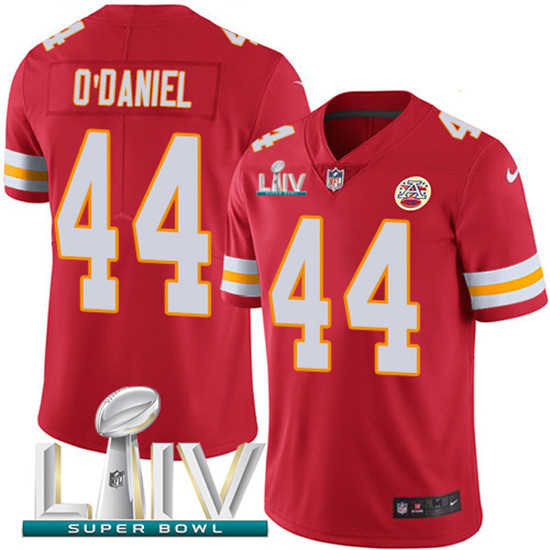 2020 Kansas City Chiefs #44 Dorian O'Daniel Red Super Bowl LIV 2020 Team Color Youth Stitched NFL Va