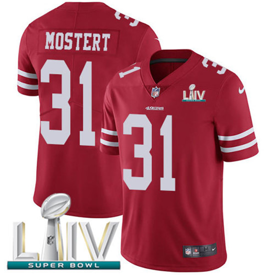 2020 San Francisco 49ers #31 Raheem Mostert Red Super Bowl LIV 2020 Team Color Youth Stitched NFL Va