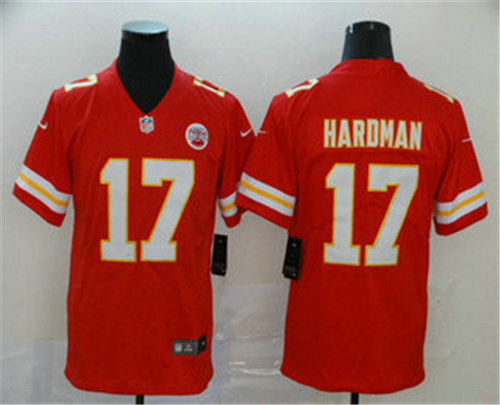 2020 Kansas City Chiefs #17 Mecole Hardman Red 2017 Vapor Untouchable Stitched NFL Limited Jersey