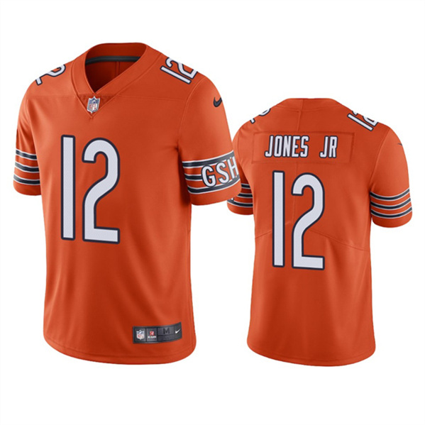 Chicago Bears #12 Velus Jones Jr. Orange Vapor untouchable Limited Stitched Jersey