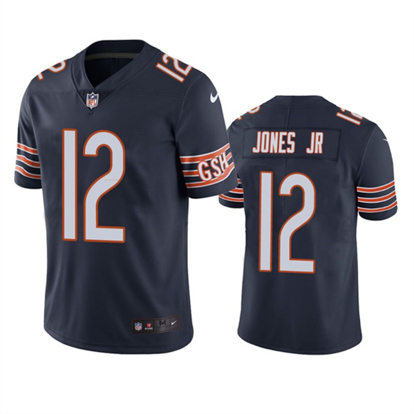 Chicago Bears #12 Velus Jones Jr. Navy Vapor untouchable Limited Stitched Jersey