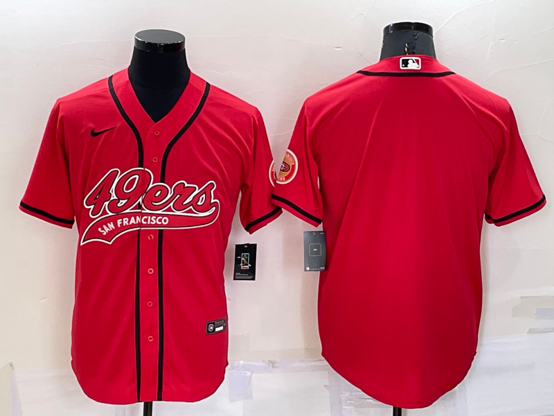 San Francisco 49ers Blank Red Stitched MLB Cool Base Baseball Jersey