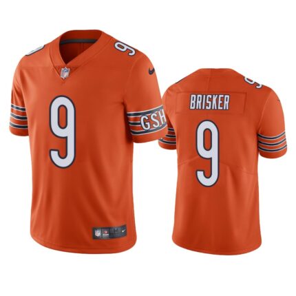 Chicago Bears #9 Jaquan Brisker Orange Vapor untouchable Limited Stitched Jersey