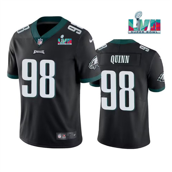 Philadelphia Eagles #98 Robert Quinn Black Super Bowl LVII Vapor Untouchable Limited Stitched Jersey